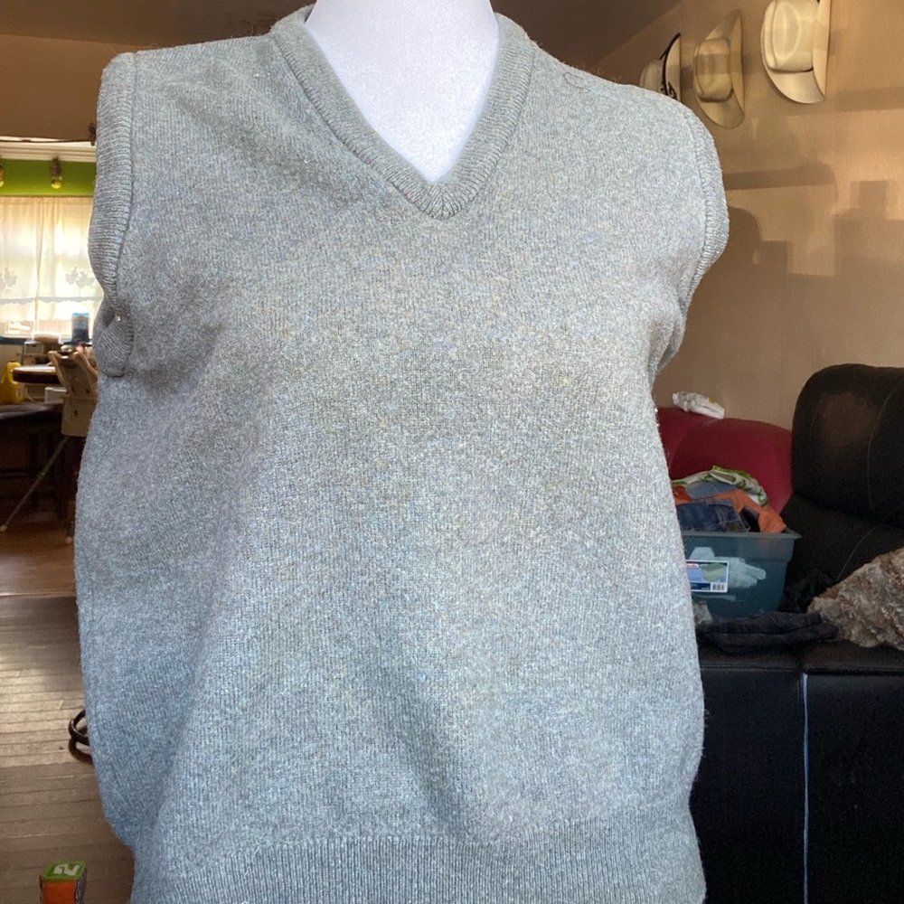 L.L. bean 100% Wool grey sweater vest